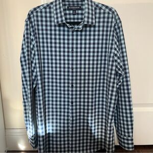 Mizzen + Main Leeward Shirt Mens Large Classic Fit Plaid Performance Button Up